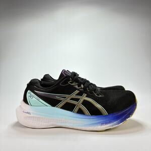 ASICS GEL KAYANO 30 Black Blue White Running Shoes 1012B357 Women's Size 6